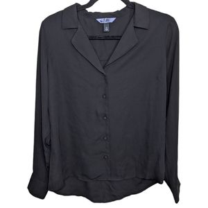 Vylette Black Button Down Blouse Size M 🖤